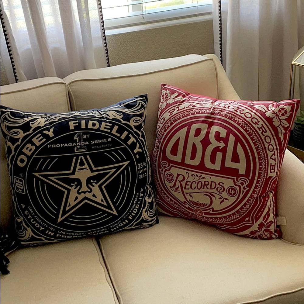Obey pillows